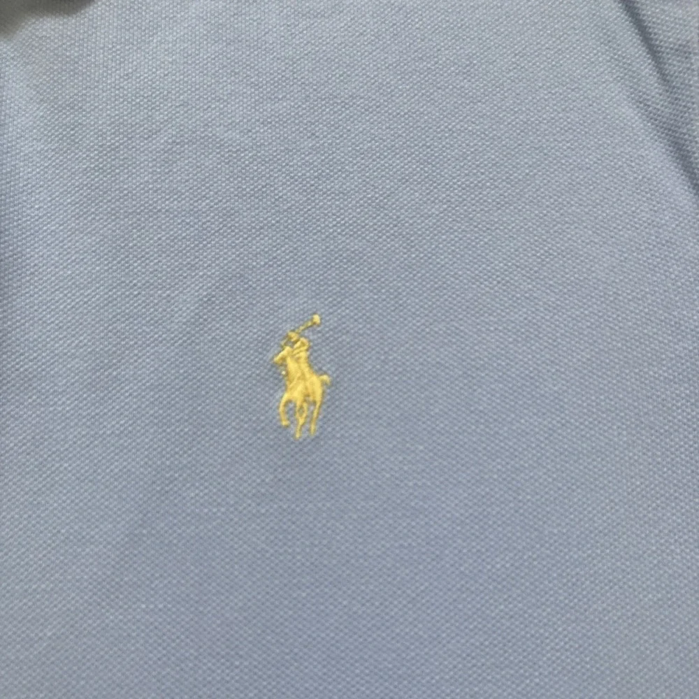Polo Ralph Lauren Polo Shirt Blue Size XL Yellow Pony 100% Cotton Preppy Men's
